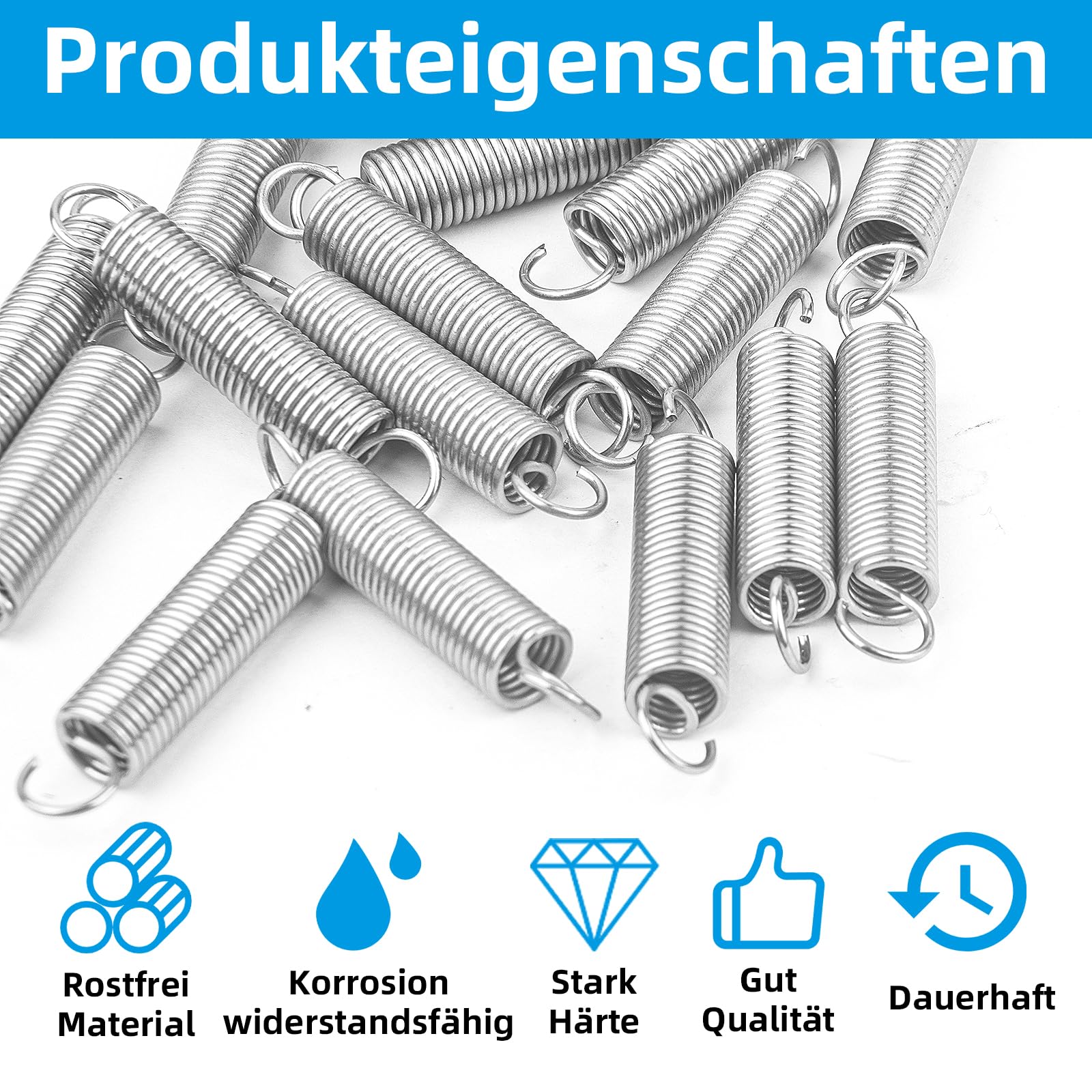 20 Molle Di Trazione In Acciaio Inox Con Gancio Doppio - 1/4'' X 1-1/2'' Per Riparazioni Fai Da Te - Foto 9