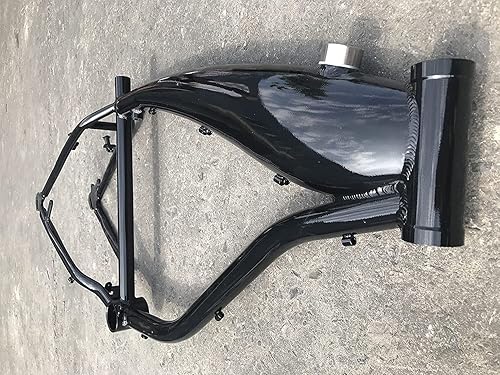 Miniatura 3 de Marco de gas de bicicleta con tanque de gas integrado, marco de 2.4L - Bicicleta motorizada a gas (negro)