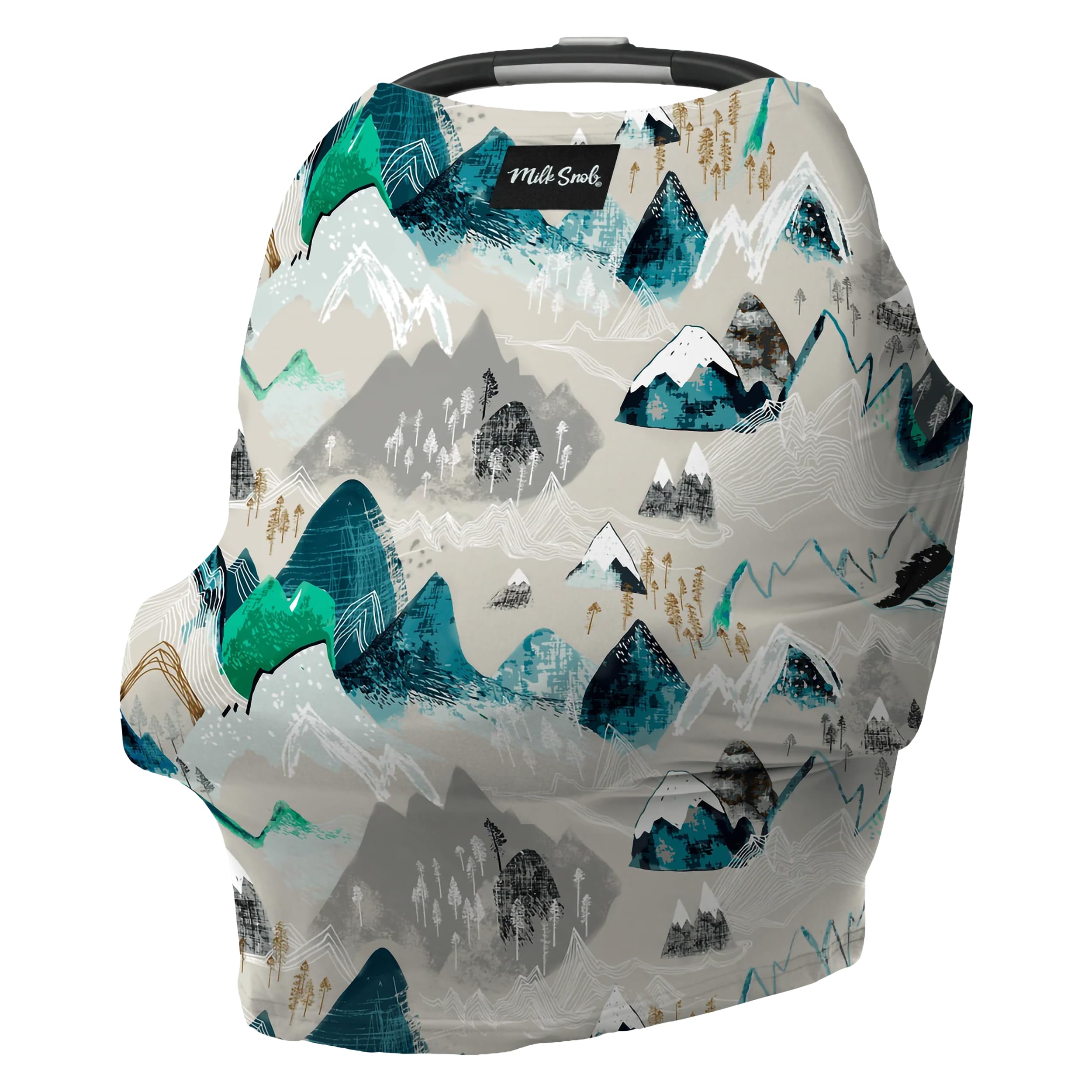Milk Snob Original 5-in-1 Cover - Added Privacy for Breastfeeding, Baby Car Seat, Carrier, Stroller, High Chair, Shopping Cart, Lounger Canopy - Newborn Essentials, Nursing Top (Rocky Mountain)
