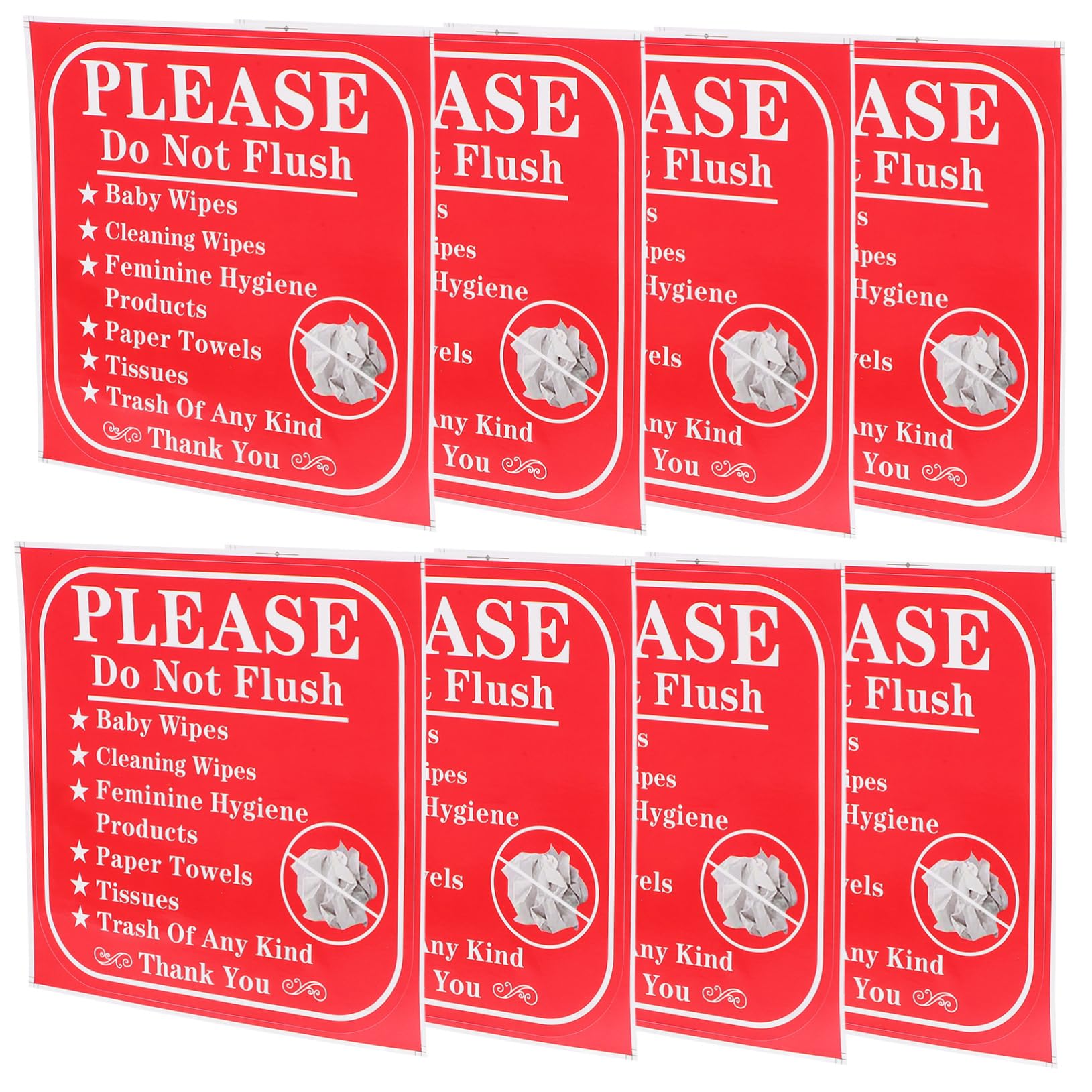 Parliky 24pcs Do Not Flush Stickers Instructional Decals for Toilets Prevent Clogs for Home Commercial Bathrooms Easy to Understand Reminders