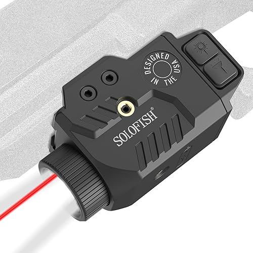 Miniatura 9 de Solofish Combo de Luz Láser Ajustable para Pistola de 800lm Compatible con Riel Completo, Mira Láser Azul a Prueba de Golpes y Luz de Arma