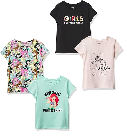 Disney: Marvel Star Wars Frozen Princess girls' short-sleeve t-shirts multipacks
