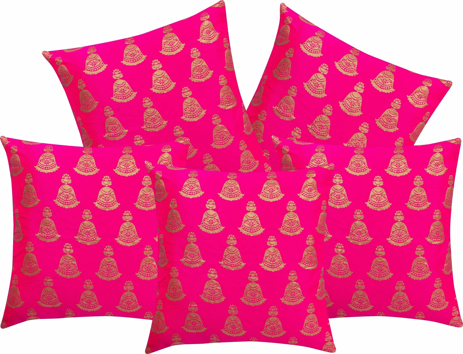 KREEVAL Dupion Silk 150TC Designer Decorative Square Cushion Cover |Cushion Case or Throw Pillow Cushion Covers 12 * 12 INCH or 30cm X 30cm Set of 5-Rani for Home Or Car (B0BD1LNMBQ) Amazon Price History, Amazon Price Tracker