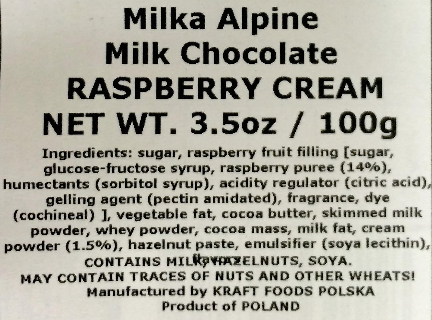 Milka Raspberry, 35.2 Ounce