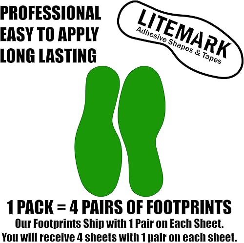 Vista 96 de LiteMark Calcomanías de vinilo duraderas con acabado brillante, tamaño mediano de 9 pulgadas, ideal para suelos, techos, paredes y la mayoría
