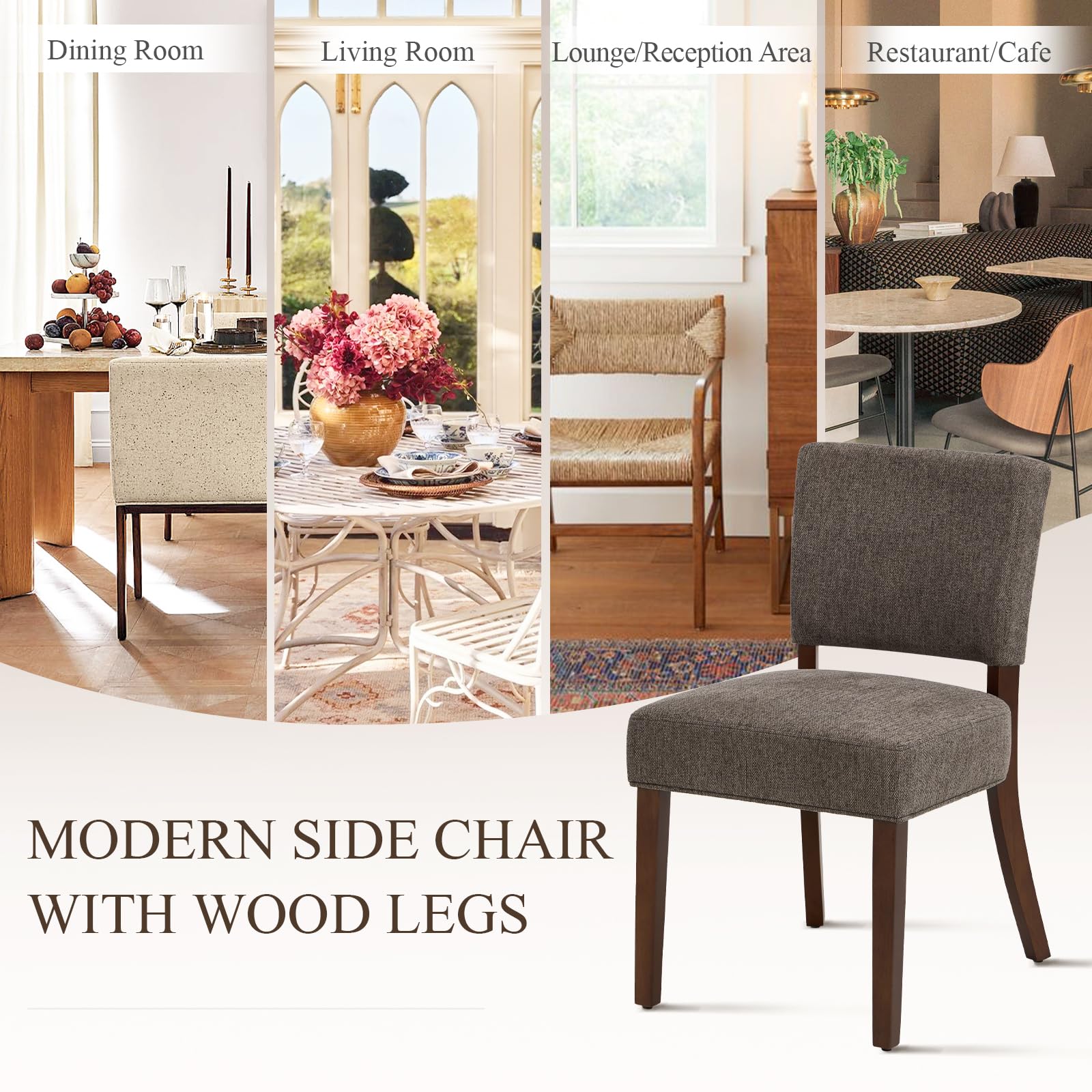 Snapklik.com : COLAMY Mid Century Modern Dining Chairs Set Of 2 ...