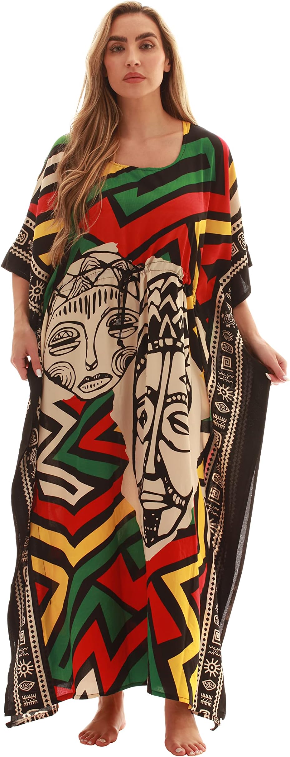Riviera Sun African Print Dashiki Maxi Caftan for Women
