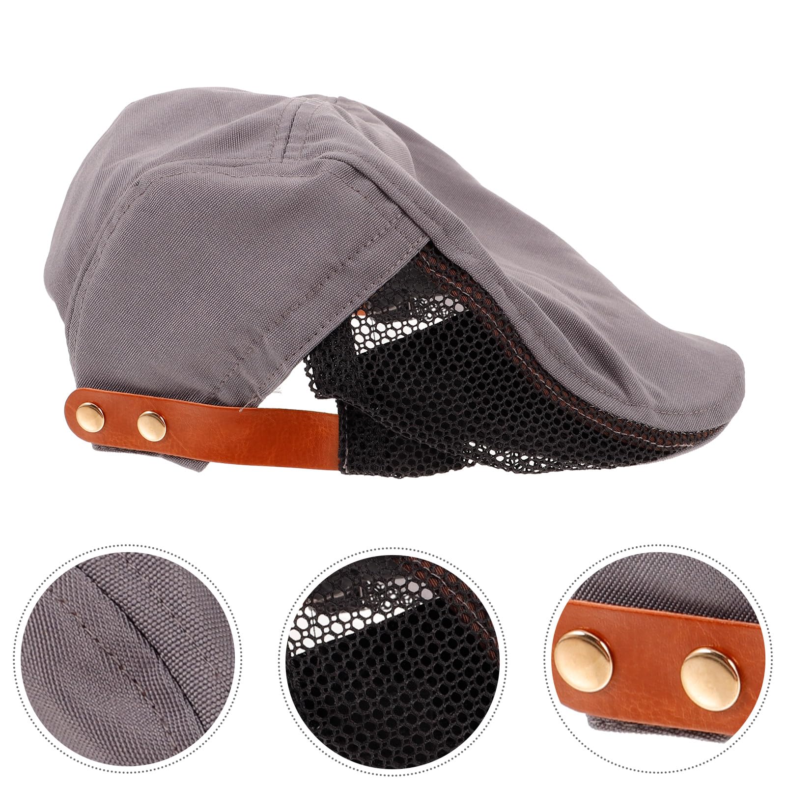 Cappello da cuoco da cameriere berretto traspirante per servizio di ristorazione cappello da lavoro cappello da chef accessorio marrone, Marrone, L-XXL