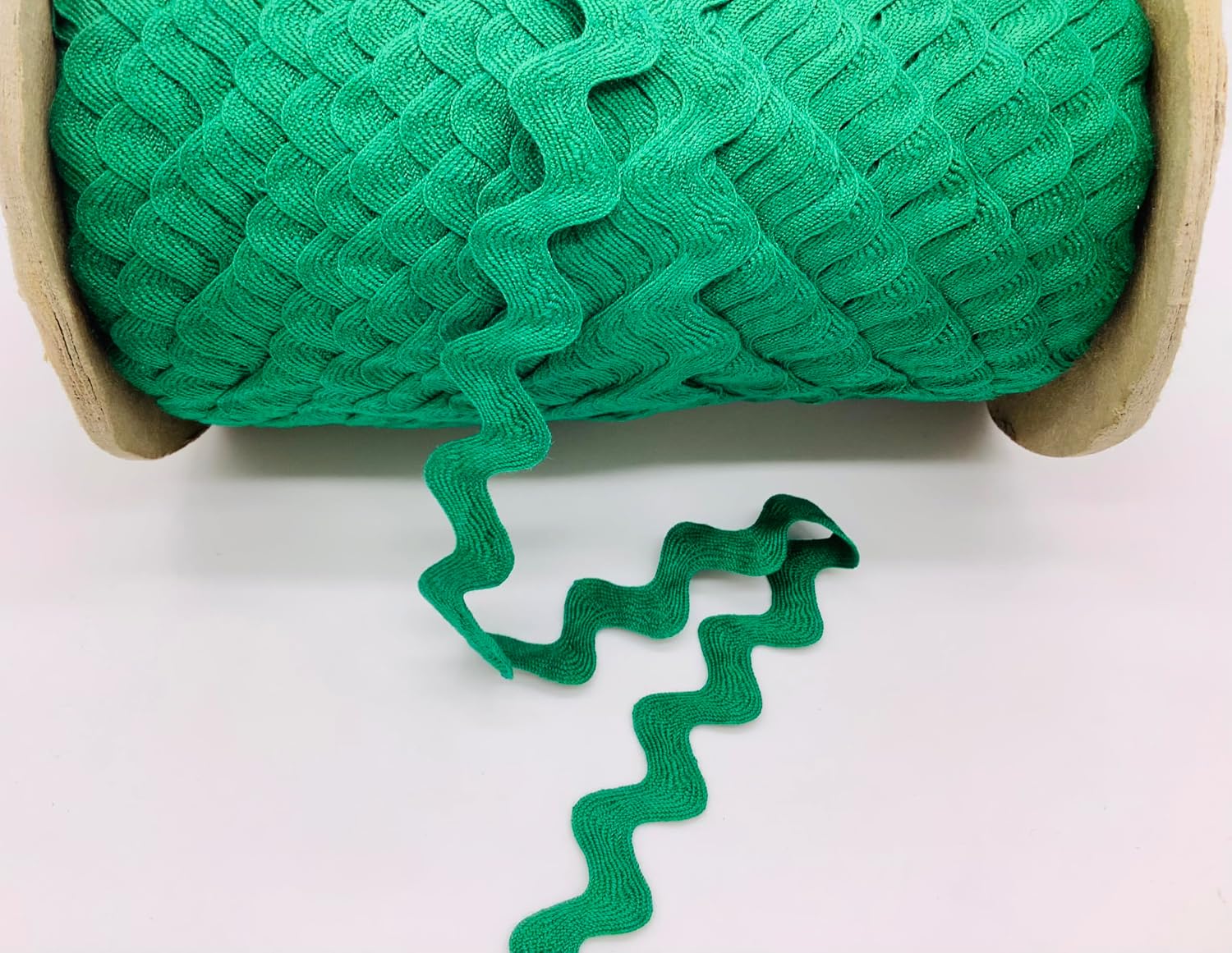 Green 5/8" (16 mm) 100% Cotton RIC Rac – 25 Yards – Colorfast Sewing Trim for Clothing, Quilting, Home Décor & DIY Crafts | Vintage Cotton