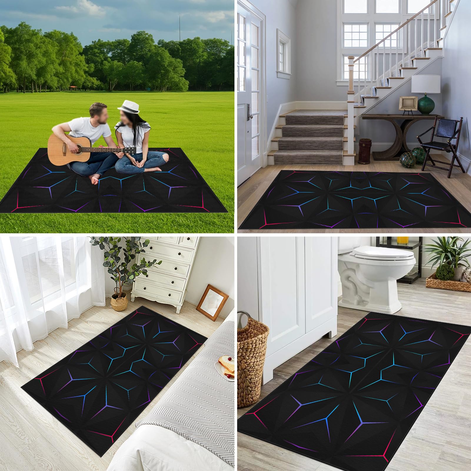 Bürostuhl Matte, Schreibtischstuhl Unterlage, 80 x 100 cm Bodenschutzmatte Bürostuhlunterlage Gaming Teppich, Bodenschutz Bürostuhl Teppichschoner für Hartböden, Parkett, Laminat, Teppichboden