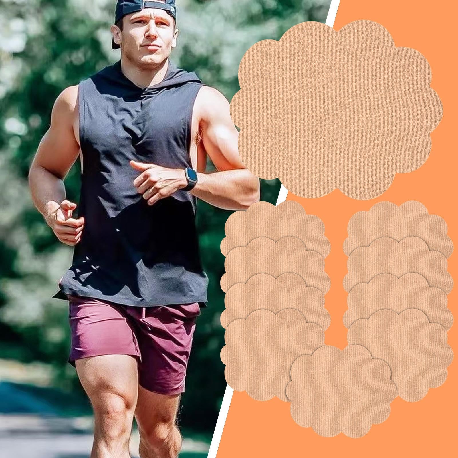 Oberschenkel Anti Scheuerschutz Pflaster - Unsichtbare Reibungsschutz Streifen für Oberschenkel,Elastische Reibungssichere Schutzauflagen für Fitness Wandern Radfahren Ellenbogen Fersen
