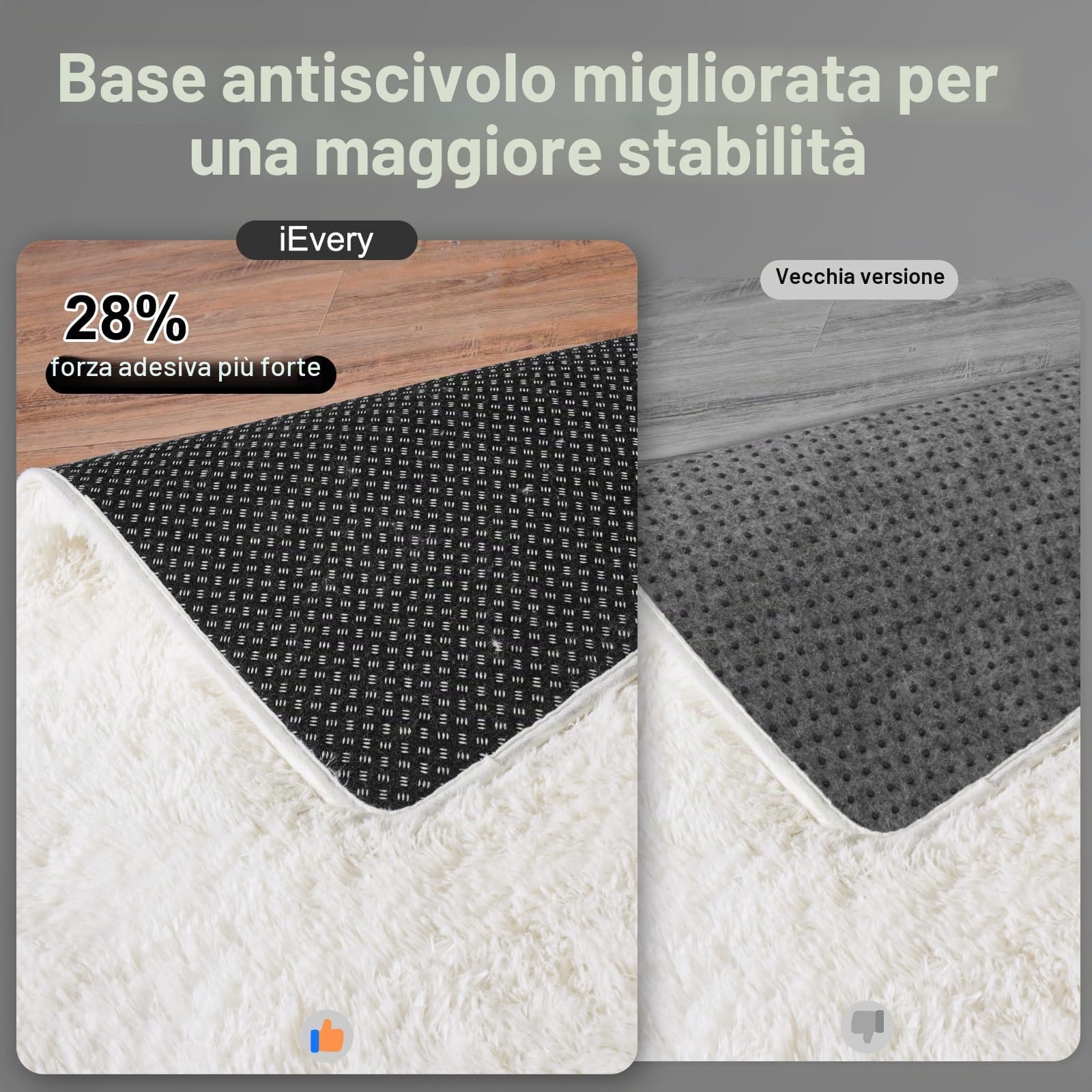 Tappeto a pelo lungo 160x230 Crema, Shaggy a pelo lungo Soffice Tappeto per Soggiorno, Moderno Tappeto per Soggiorno Sottoletto Antiscivolo per Camera da Letto Camera dei Bambini