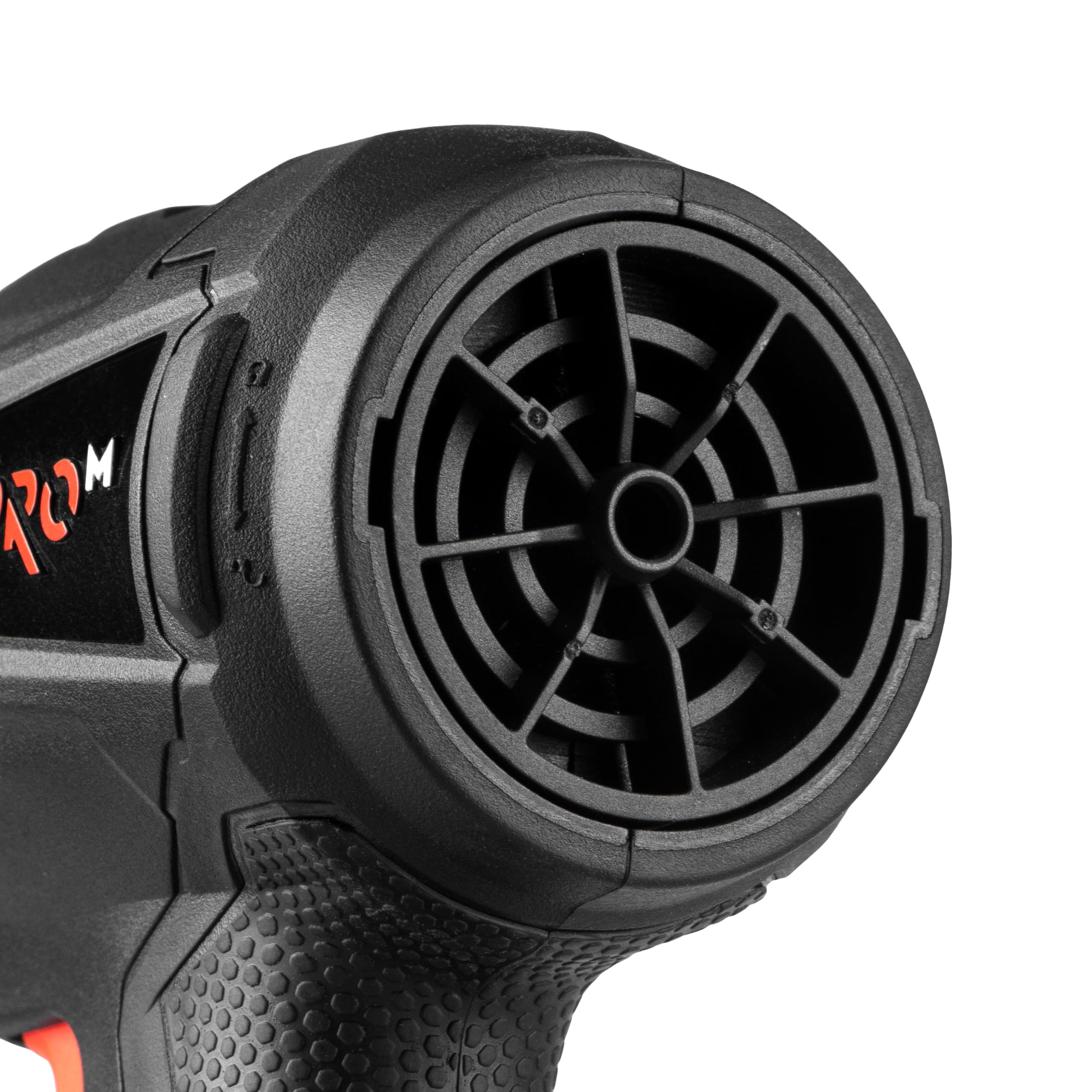 Soplador de Aire Potente Inalámbrico Brushless DCB-203BC Compact - Motor 280W, 30 m/s, 4 Velocidades - Limpieza PC, Taller, Barbacoa e Hinchables - 5 Accesorios Incluidos - Sin Batería - por Dnipro-M