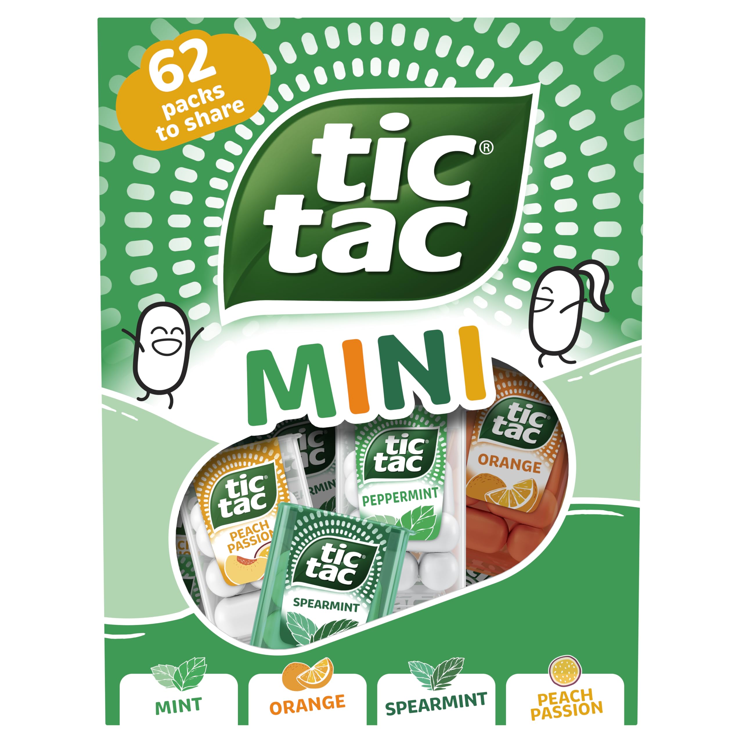 Amazon.com : Tic Tac Mini Mints, Variety Share Pack 62 Pack, 211g
