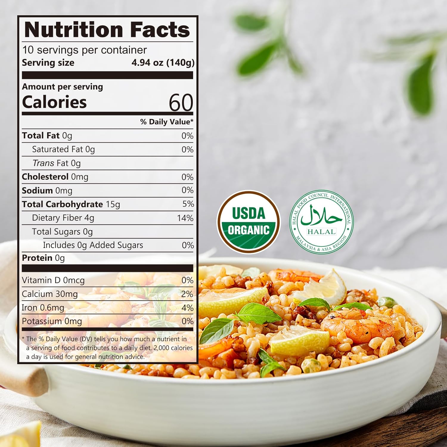 YUHO Organic Konjac Shirataki Rice,10 Packs, Closer to Rice, Plant Based Vegan Gluten Free Low Carb Health Rice for Quick Meals, 10 Pack, 56.5 oz