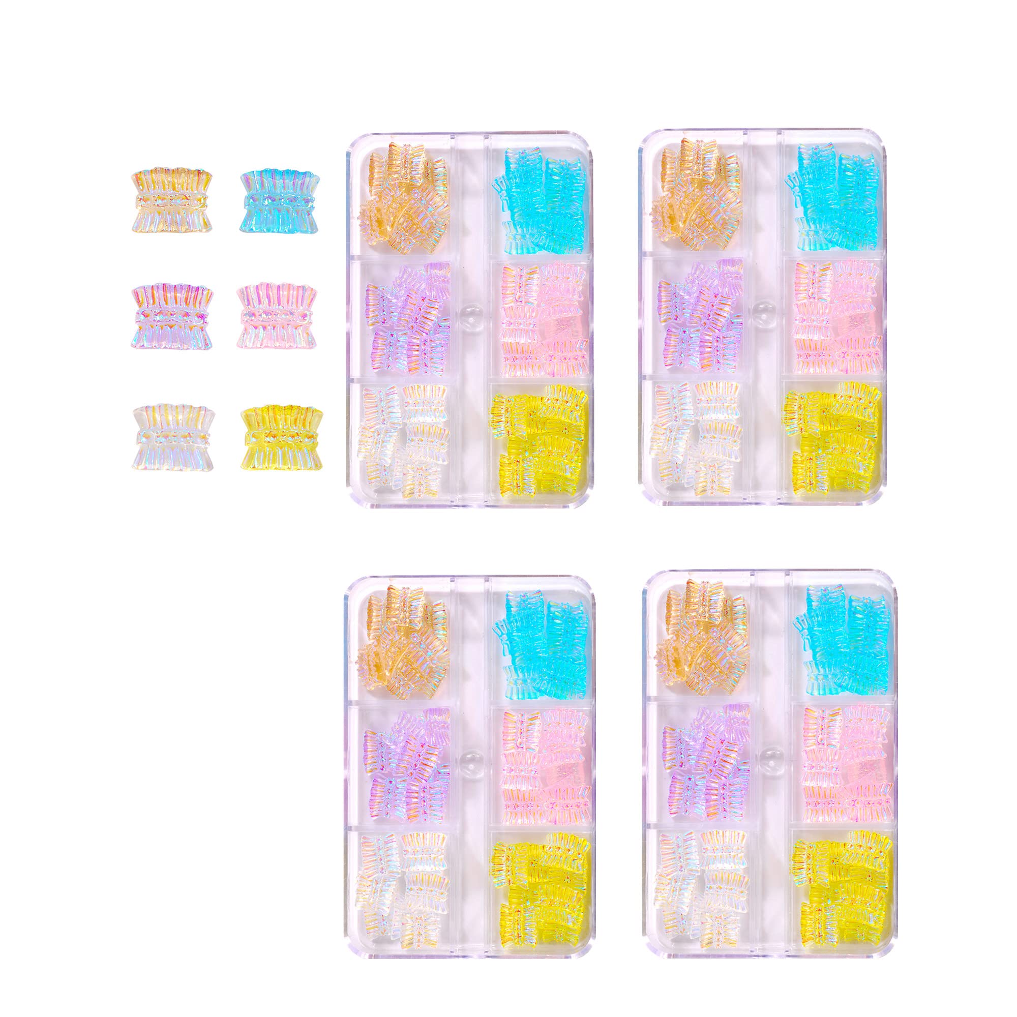 Photo 1 of  4 ITEMS, Crystal Nail Art Rhinestone Sparkle  DIY Nail Art Decorations 4 Boxes/Set BUNDLE