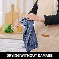 Vista 5 de Homaxy Juego de toallas de cocina y paños de cocina, 12 x 12 y 13 x 28 pulgadas, juego de 8 toallas de cocina de rizo de algodón a granel, diseño a