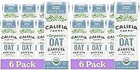 Vista 8 de Califia Farms - Mezcla de Avena Orgánica Barista, 32 oz (Paquete de 6), Estable en Estantería, Sin Lácteos, A Base de Plantas, Vegano, Sin OGM
