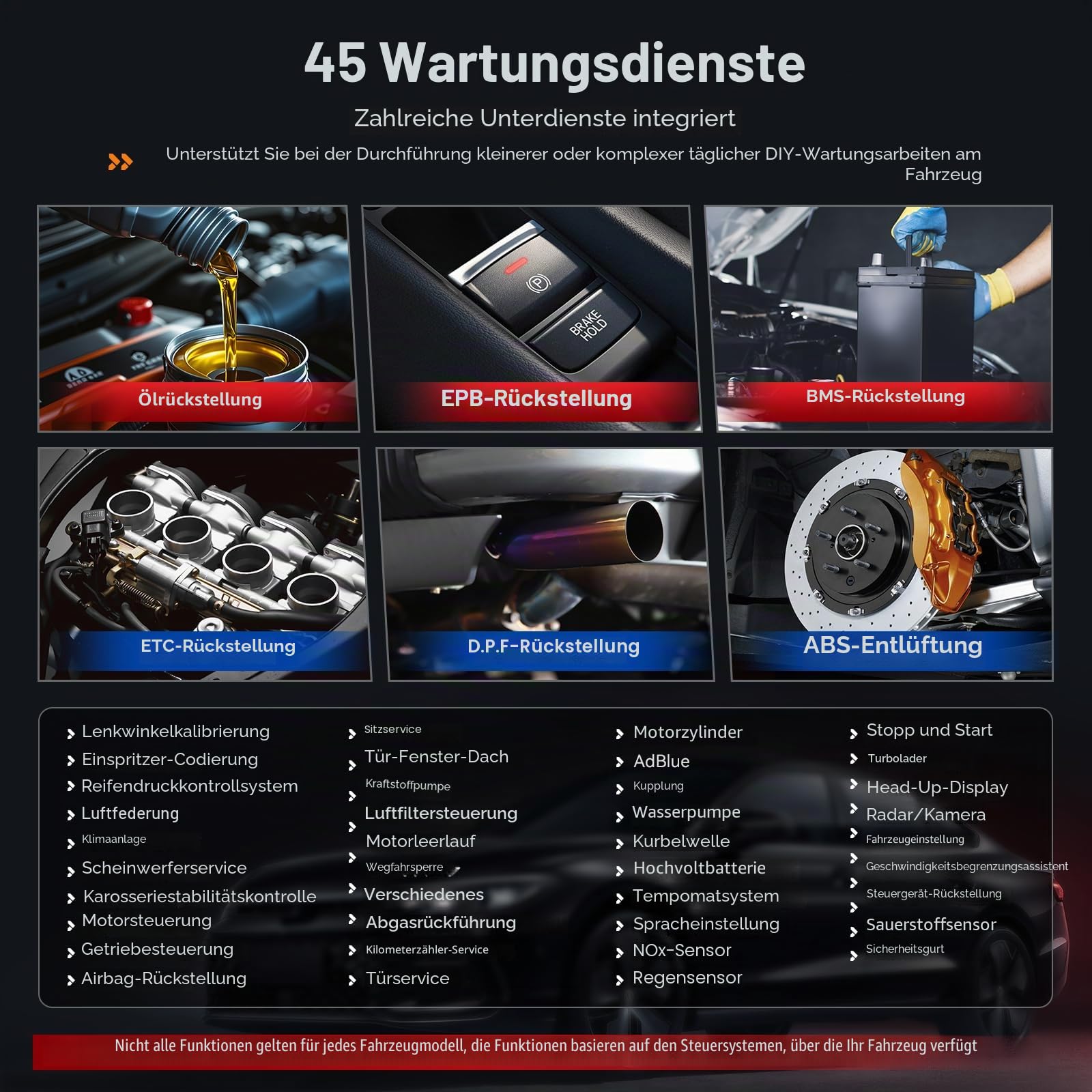 iCarsoft FR Universal Diagnosegerät für Peugeot/Citroen/Renault/FIAT/Dacia, Vollsystem OBD2-Scanner, 43+ Service-Code-Leser, bidirektionaler Test, Auto VIN, WLAN-Update