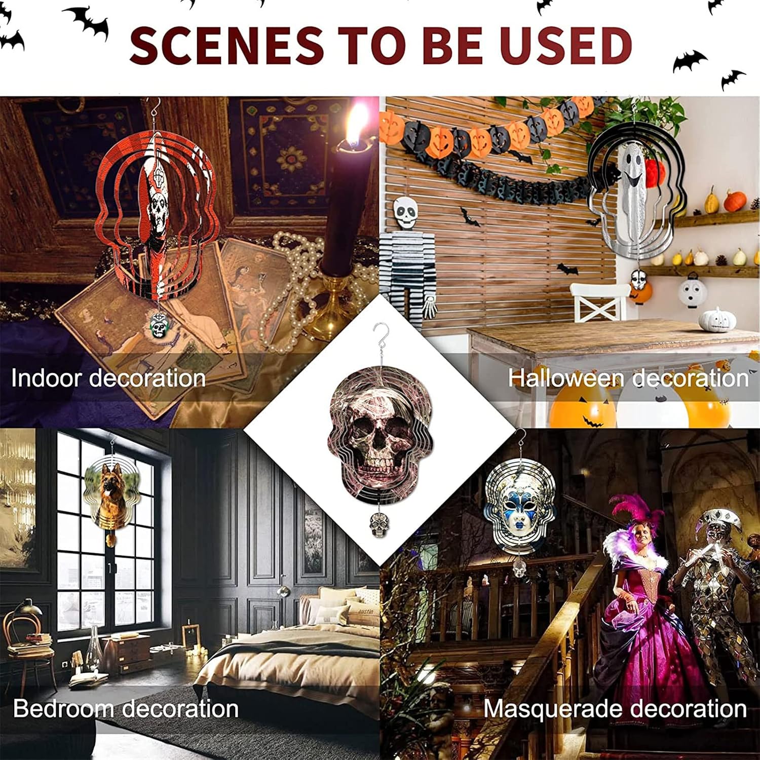Aluminum Printabl 3D Sublimation Wind Spinner Double Sided Sublimation Garden Wind Spinners for Yards & Garden Decoration