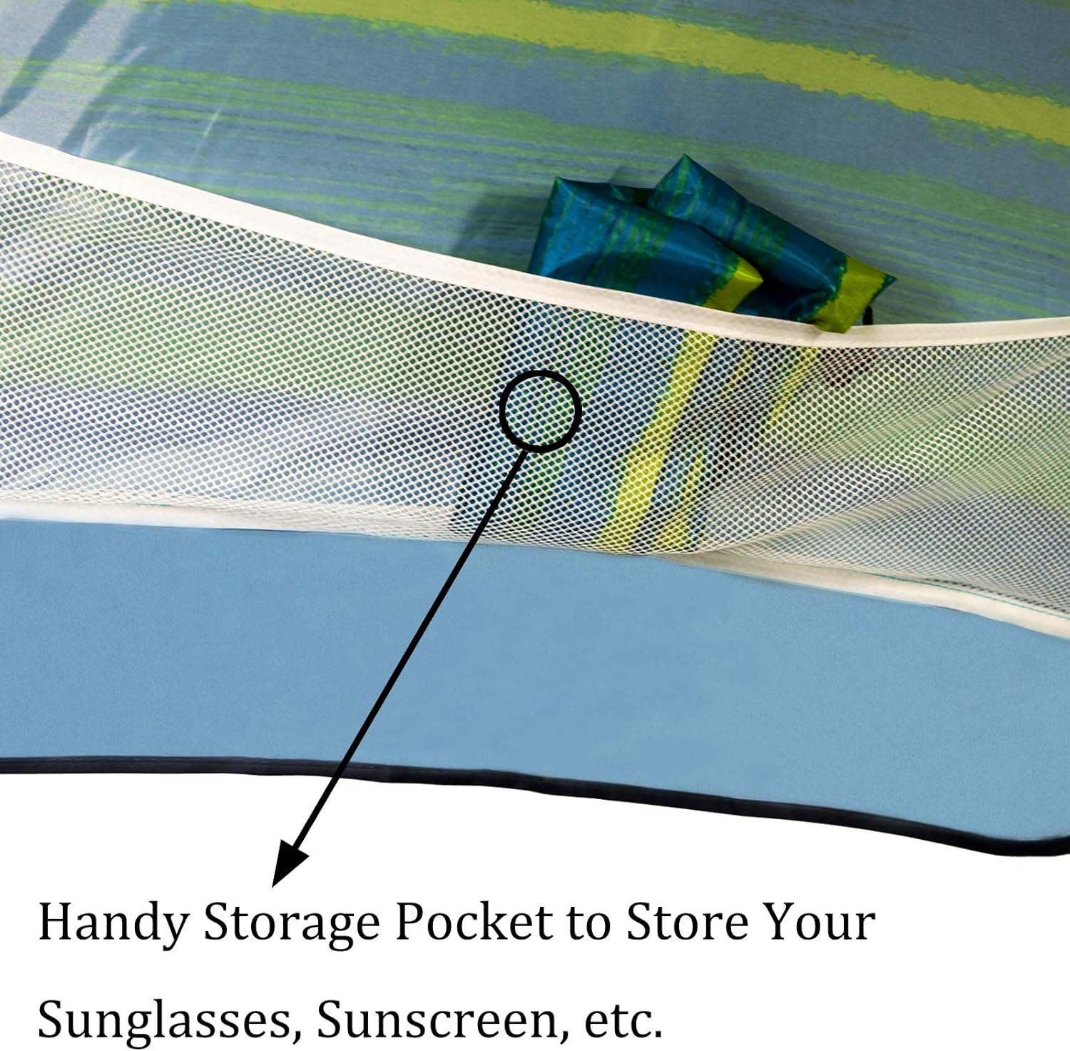 Ogrmar 7FT Beach Umbrella with Sand Anchor & Carry Bag, Portable Outdoor Windproof Sun Umbrella Sun 50+ Protection With Push Button Tilt & Air Vent (Green Stripe)