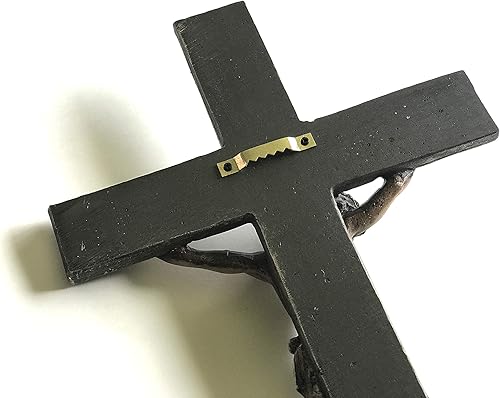 Miniatura 2 de Polly House INRI Jesús clavado en la cruz de 14 pulgadas de piedra de resina crucifijo, ideal para colección, decoración del hogar o regalos