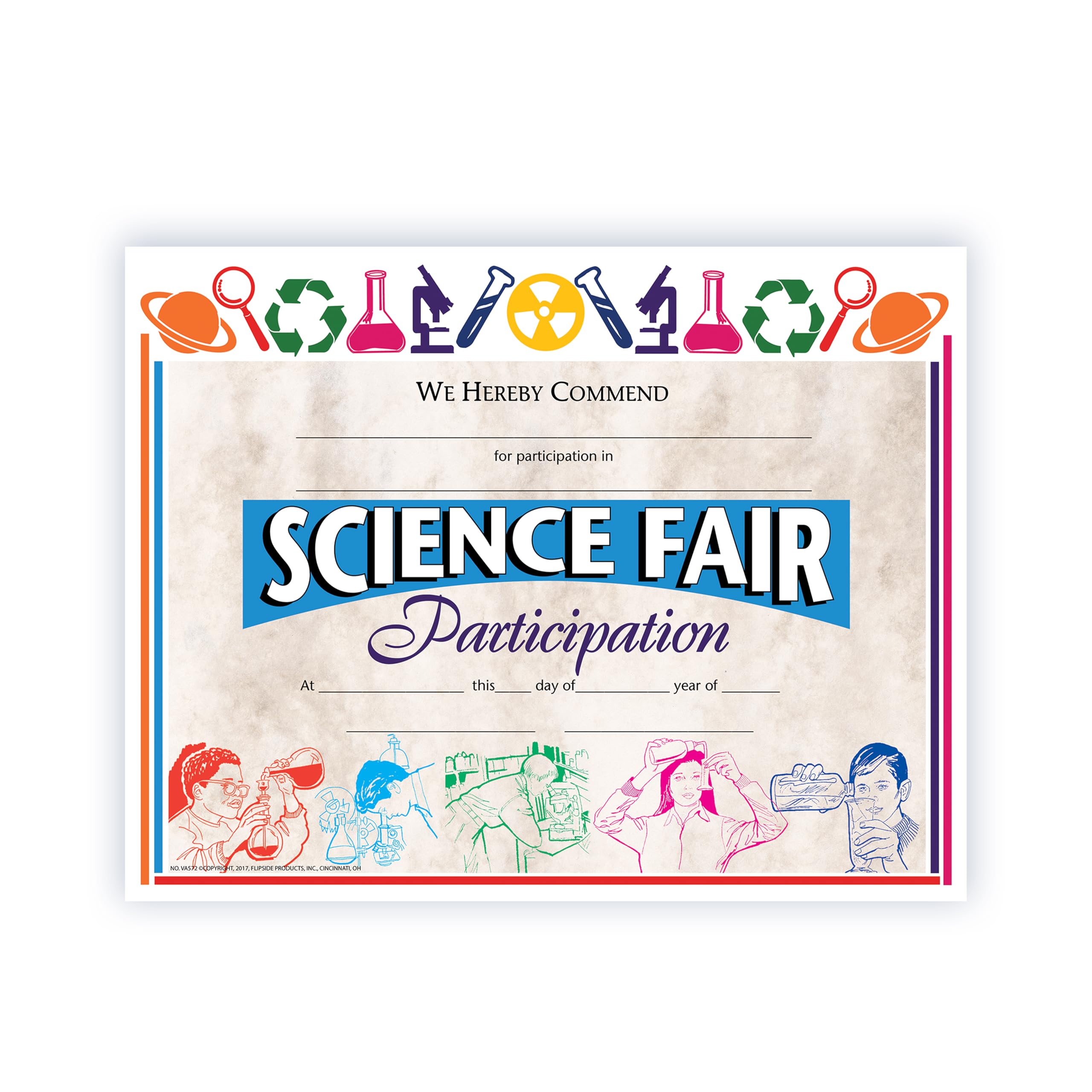 Hayes Science Fair Awards and Incentives Certificate, 11 x 8-1/2 inches, Paper, Pack of 30