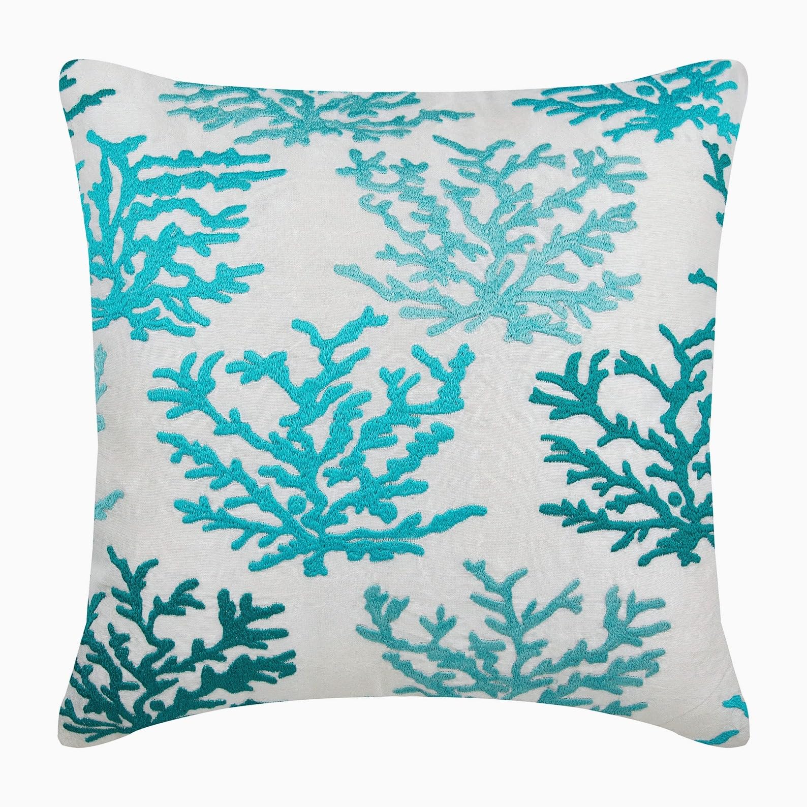 The HomeCentric Decorative Cushion Covers 60 x 60 cm Blue, Cotton Throw Cushion Covers, Cushion Covers, Modern Pillow Cases - Caribbean Coast โ image 1