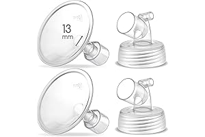 Maymom Replacement Pump Parts for Spectra S1&S2: 2-Flange, Wide Neck (13 mm Flange)