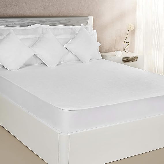 Amazon Brand - Solimo Water Resistant Anti-Bacterial , White, King, 78X72 Inch (198 X 183 Cm, Cotton)