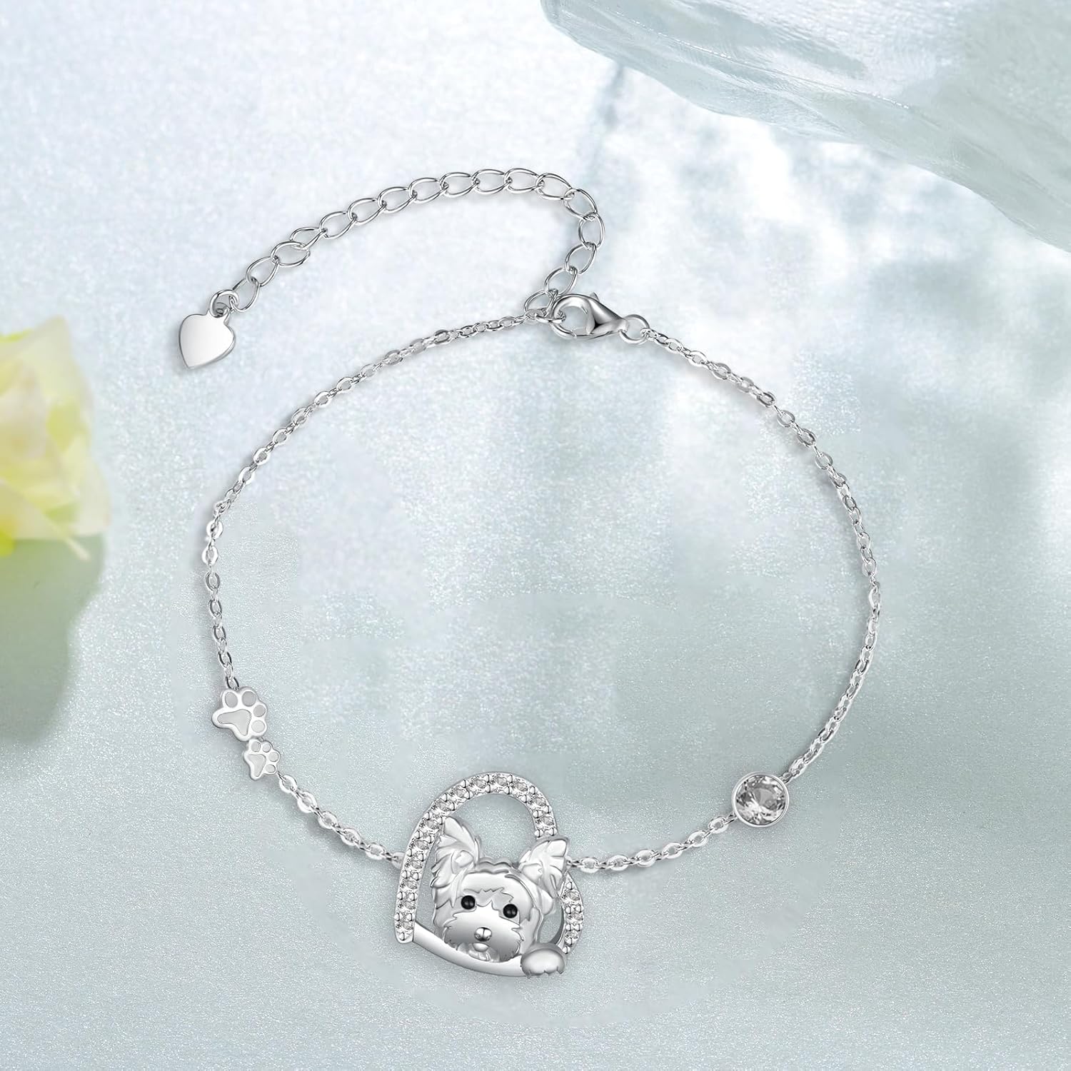 Yorkie Gifts Sterling Silver Yokie Bracelet Yorkie Dog Jewelry for Women Men - Image 2