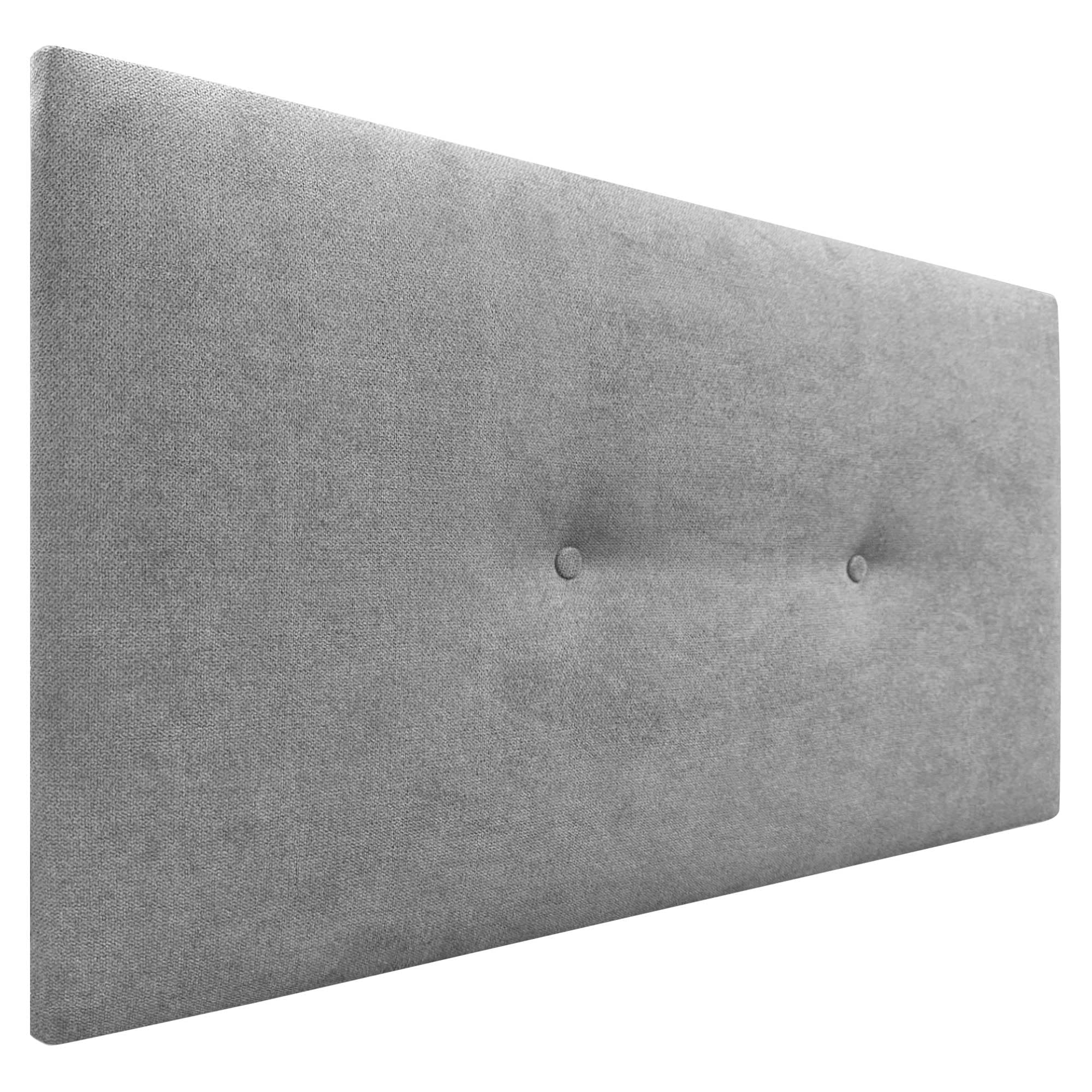 DHOME Cabecero de Polipiel o Tela Acualine Liso con Botones Tapizado de Alta Gama Cabezal Lujo Cama Dormitorio Moderno Acolchado (Tela Gris, 90x50cm (Camas 80/90))