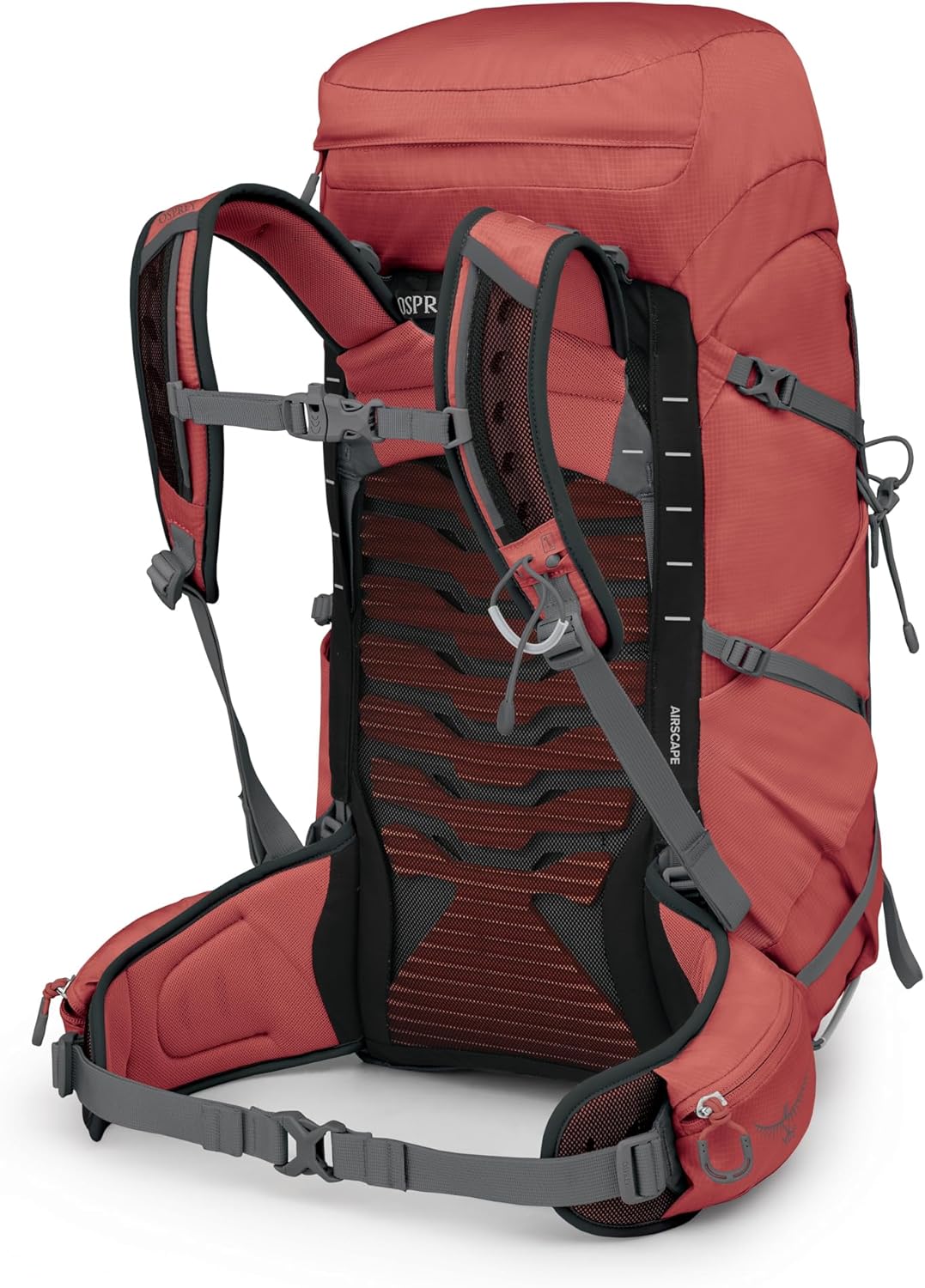 Osprey Tempest 33L Women's Lightweight Hiking Backpack - Daypack for Travel & Camping, Red Pampas/Coal Grey