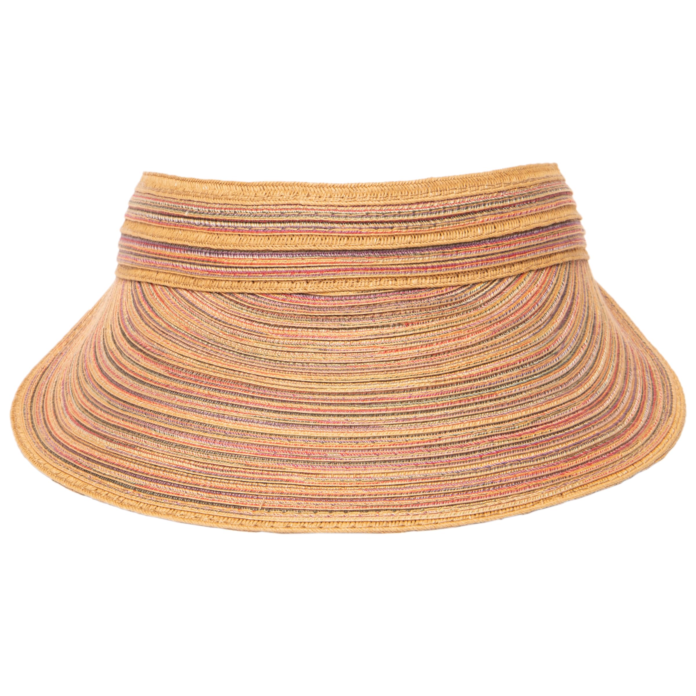 San Diego Hat Company Women's Mixed Braid Brim Visor with Velcro, Sun Hats for Women