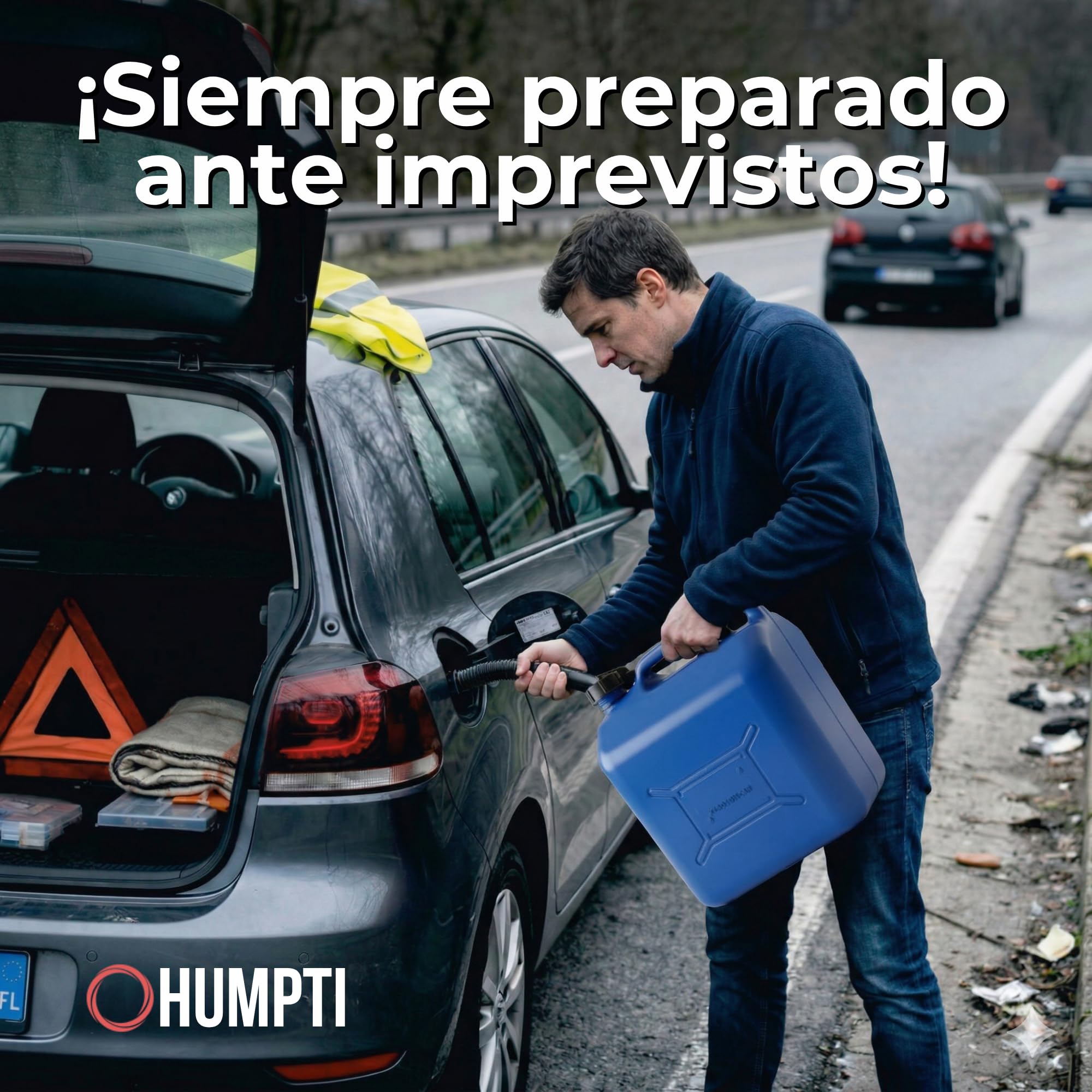 Humpti Garrafa Gasolina 20L Homologada Pack de 6 - Bidón Combustible Plástico con Visor de Nivel - Bidones para Gasolina y Gasoil Homologados 120 Litros — view 6