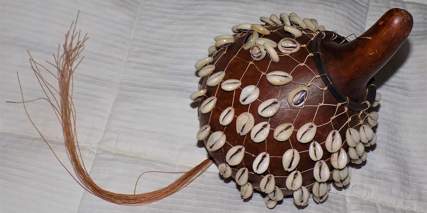 Amazon.com: African CALABASH Decorated with COWRIE SHELLS