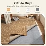 Double Sided Rug Pad Underpad 9x12 Non Slip Reversible Rug Gripper -1/4" Anti Slip Rug Underlay-Carpet Underpad for Area Rug Cushion Extra Thick Felt,Keep Your Rugs Stay in Place