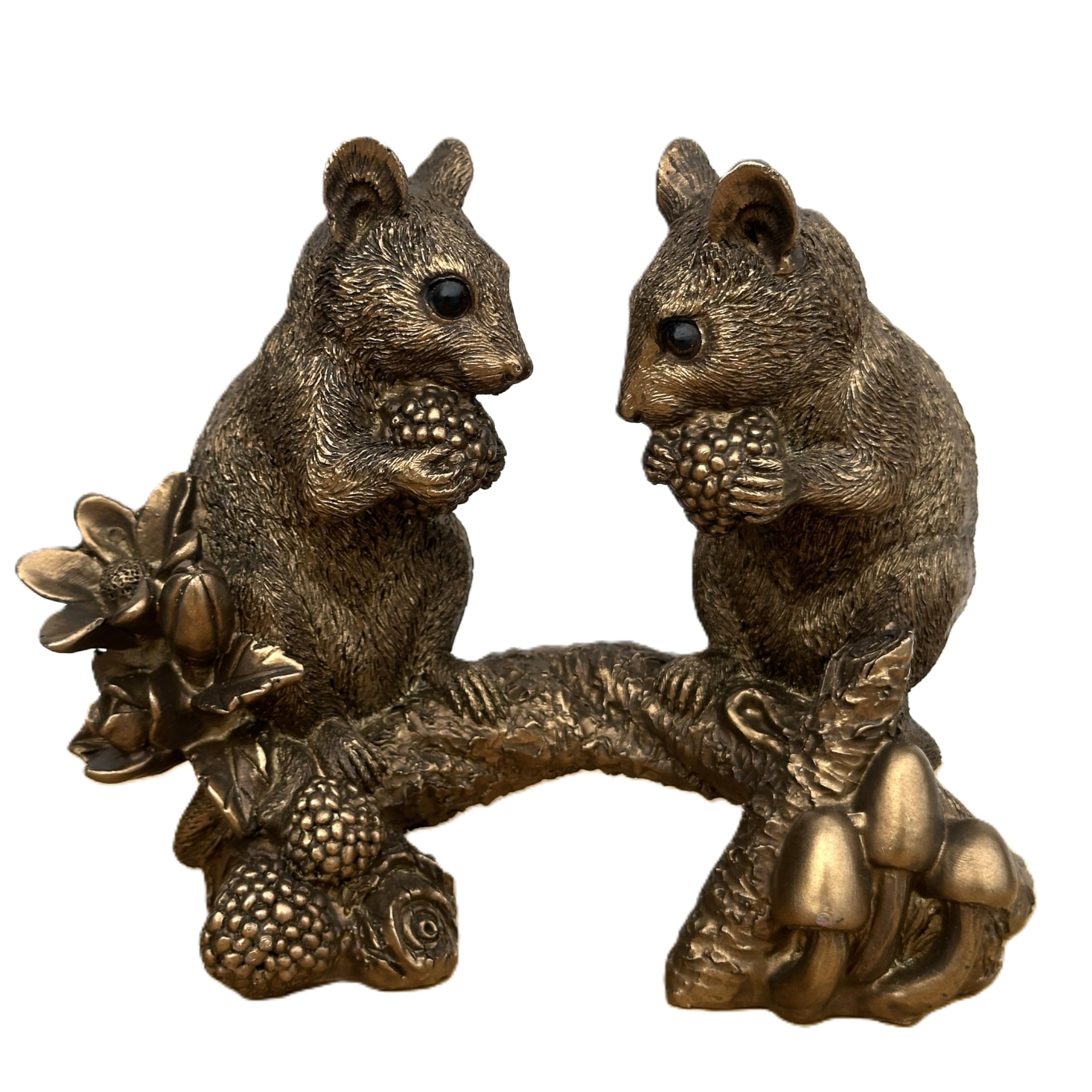 Animal Crackers Bronze Reflections D Mice Collectables (Two Mice On Branch)