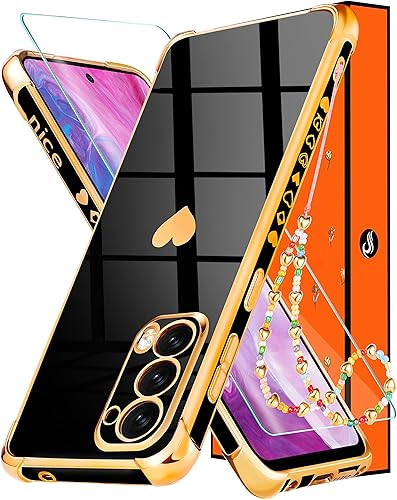 Miniatura 1 de Shorogyt Funda para Motorola Edge 5G UW (también para Motorola Edge 2021), diseño de corazones de amor para mujeres y niñas, diseño de corazones