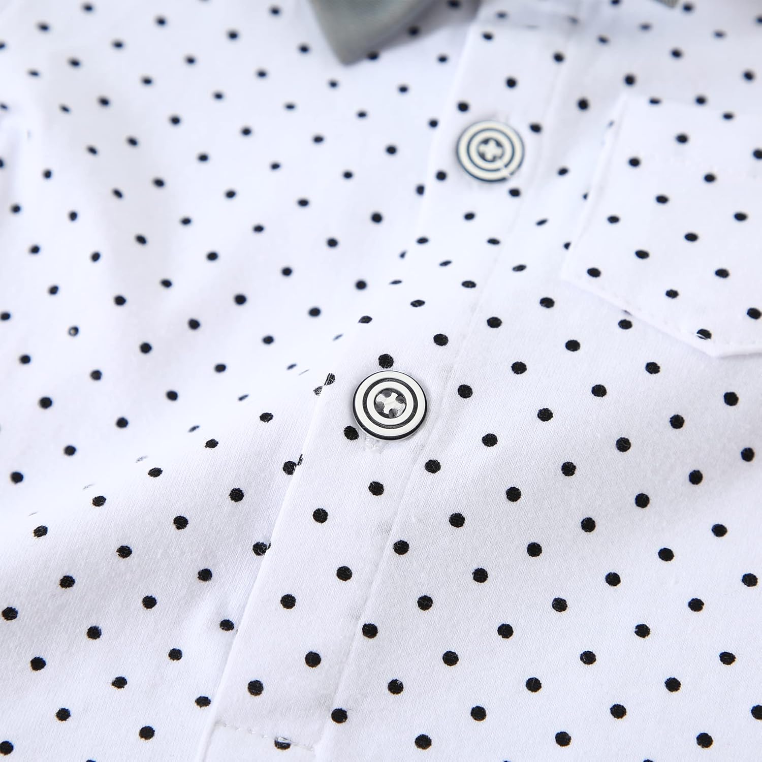 WESIDOM Baby Boy Clothes Suit 0-24 Months Gentleman Outfits, Short Sleeve Dress Romper+Bowtie+Detachable Suspender Shorts Set - Image 4