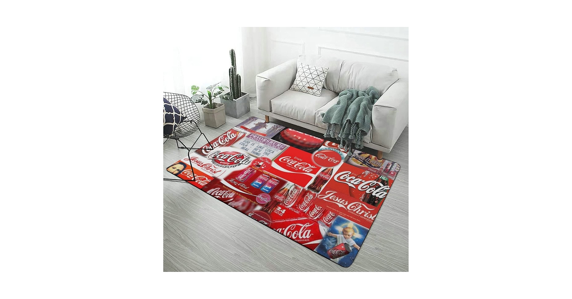Amazon | コカコーラ ラグ カーペット 洗える ラグマット 滑り