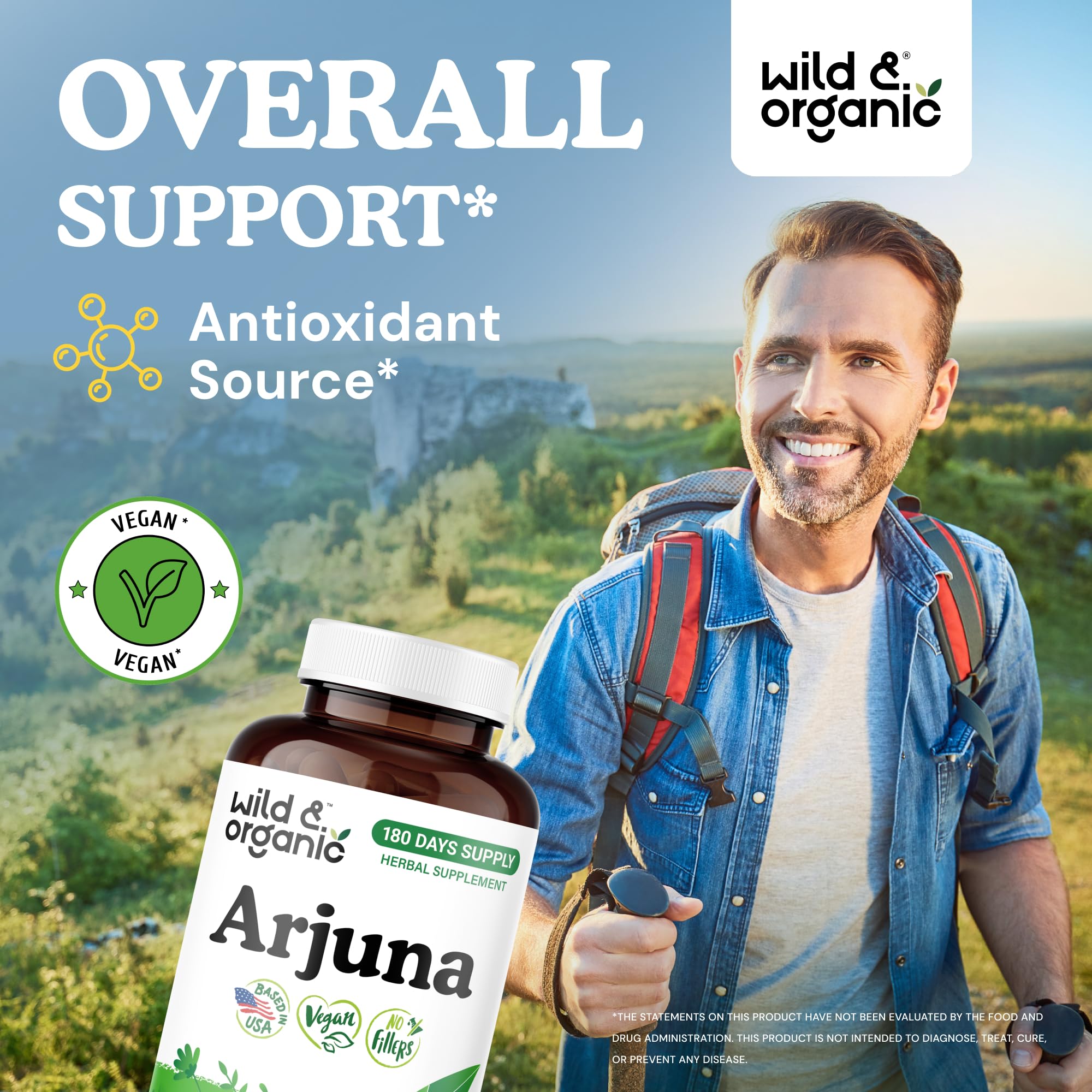 Wild & Organic Arjuna Bark Capsules - Antioxidant Support - 180 Count — Amazon image 2