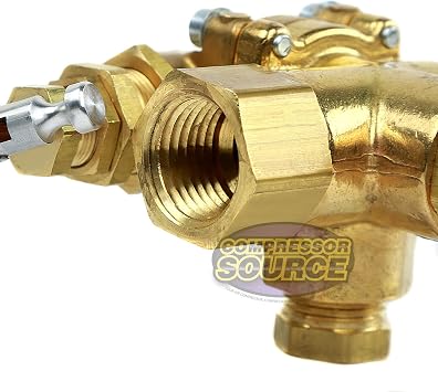Air Compressor Pilot check valve unloader combination gas discharge 140-175 1/2 FPT TOP INLET X 1/2 MPT OUTLET