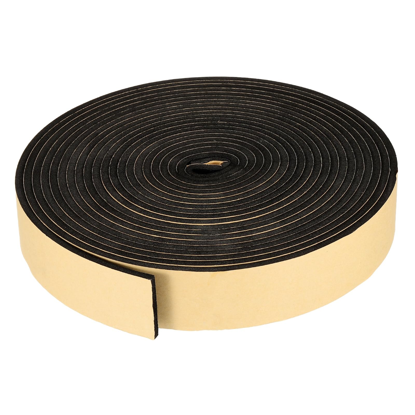 PATIKIL Foam Insulation Tape, 50mm W x 6mm t x 10 Meter Self Adhesive Weather Stripping Door Seal Strip for Door Window Air Conditioning, Black