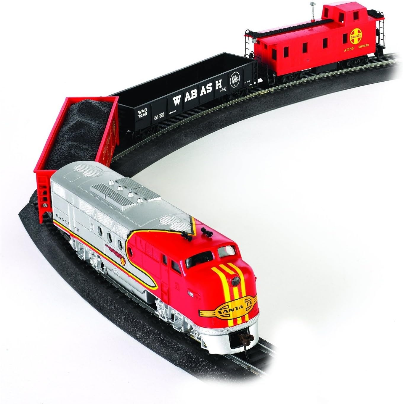 Trains - Santa Fe Flyer Ready To Run Electric Train Set - Ho Scale Multicolor, 19.50 X 3.00 X 13.25 Inches