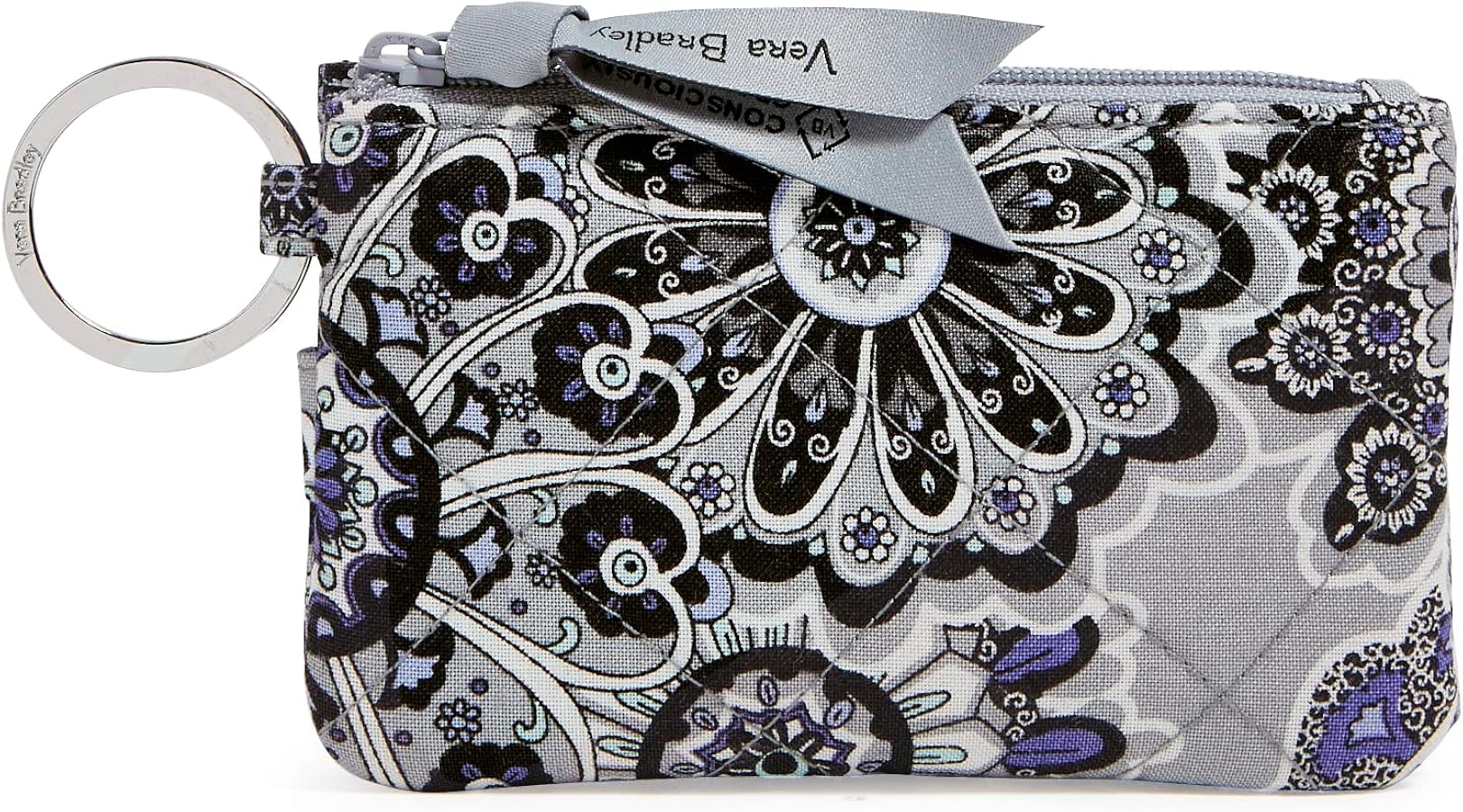 Amazon.com: Vera Bradley Women's Cotton Deluxe Zip ID Case Wallet
