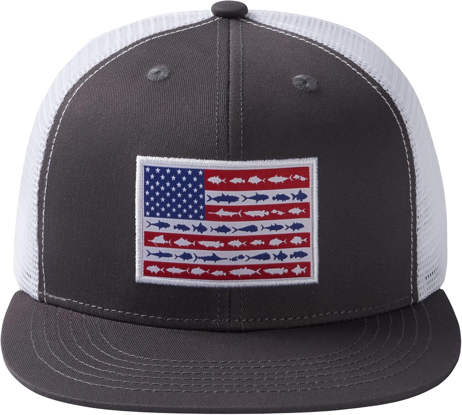 BASSDASH Flat Brim Trucker Cap Adjustable Snapback Hat Mesh Back for Men Women - Image 2