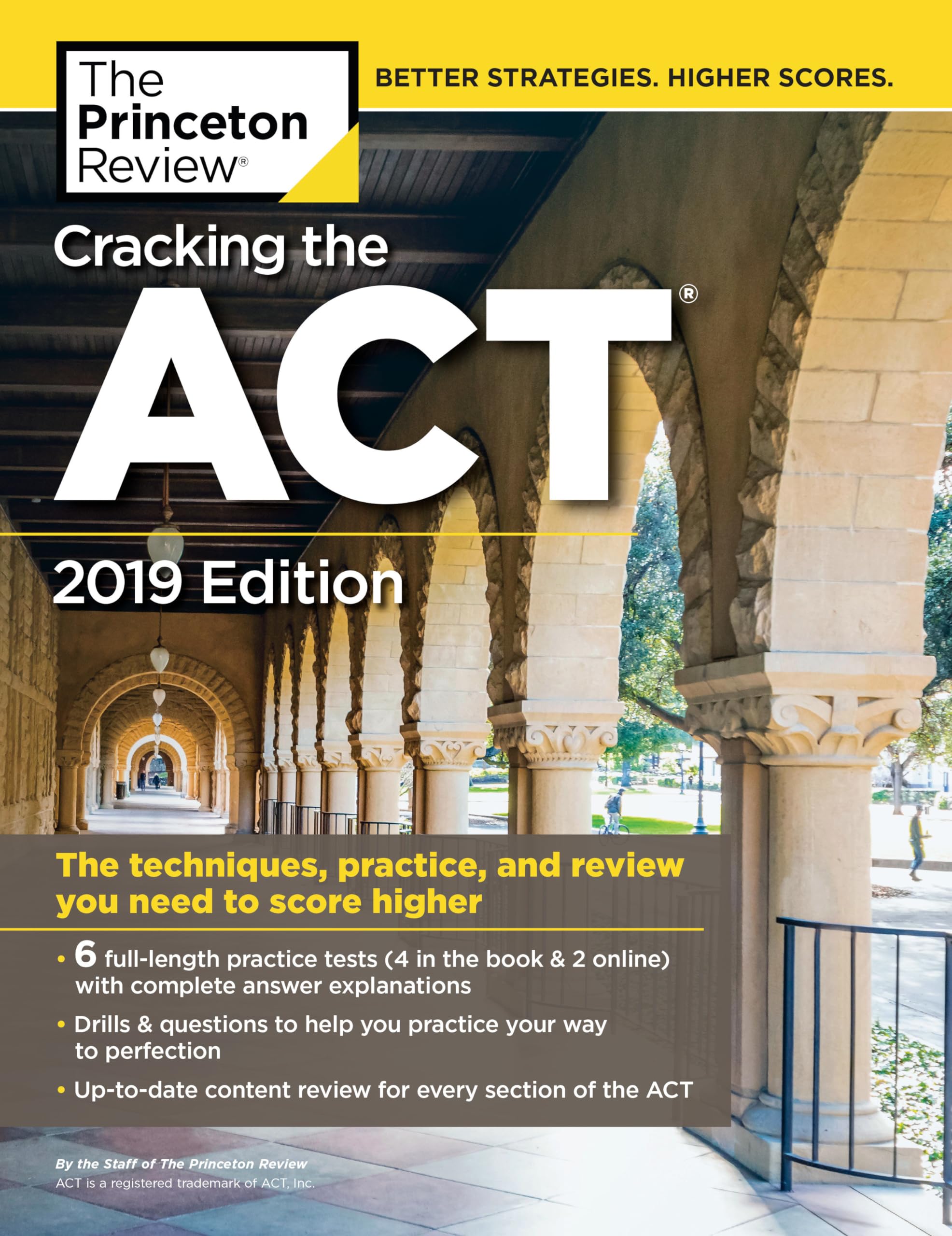 Cracking the ACT with 6 Practice Tests, 2019 Edition: 6 Practice Tests + Content Review + Strategies (College Test Preparation) cover