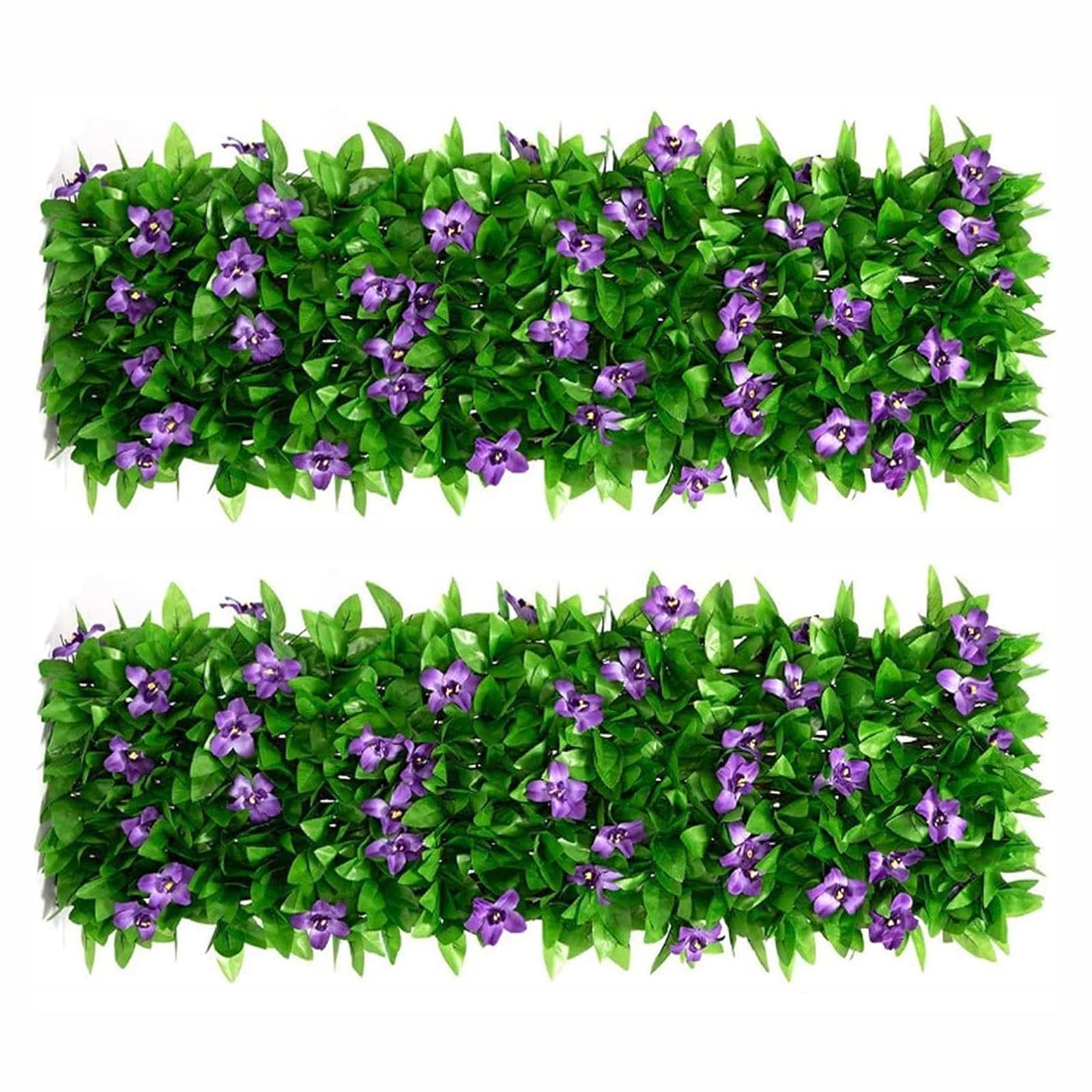 LSRVNM 2 Pièces Seto Artificial Ocultacion Jardin, Celosia Extensible con Hojas, Jardín Vertical Artificial Valla Jardin Exterior, Valla de Privacidad de Hiedra Artificial Para Jardín Patio Balcón