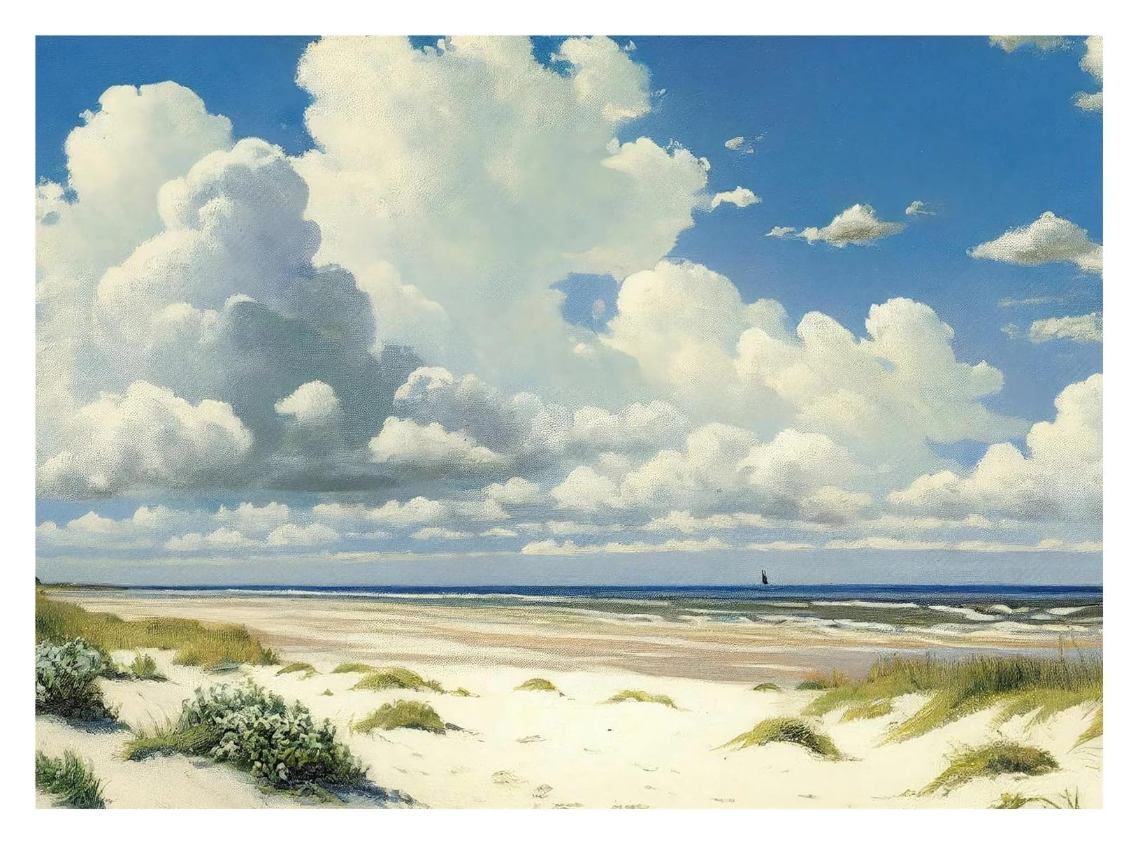 Impression sur toile XENITE de paysage vintage avec rendu artistique haut de gamme pour salon